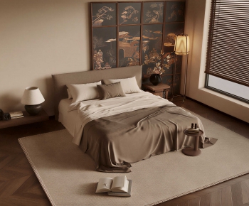 New Chinese Style Double Bed-ID:118141898