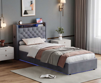 Modern Single Bed-ID:612293965