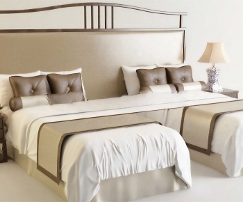 New Chinese Style Single Bed-ID:436332942