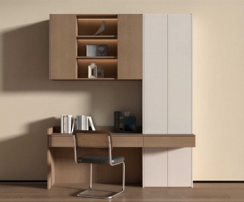 Modern Computer Desk And Chair-ID:653181085