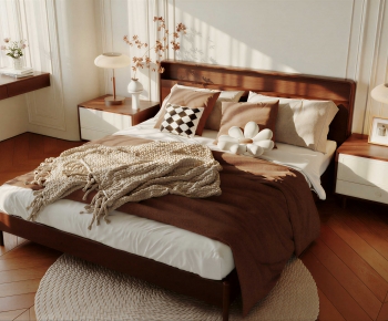 Modern Double Bed-ID:350269089