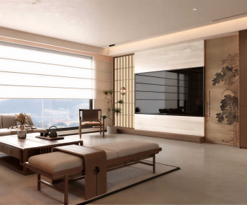 New Chinese Style A Living Room-ID:331481931