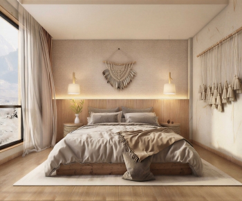 Wabi-sabi Style Bedroom-ID:192586904
