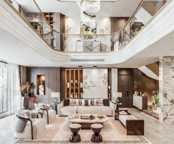 New Chinese Style A Living Room-ID:873810057