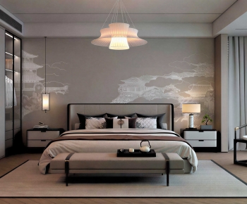New Chinese Style Bedroom-ID:135219148