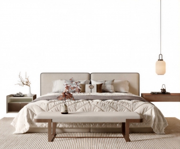 New Chinese Style Double Bed-ID:389559318