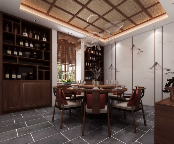 New Chinese Style Dining Room-ID:160835984