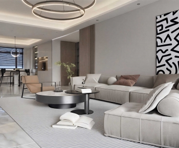 Modern A Living Room-ID:672471053