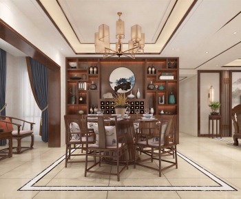 New Chinese Style Dining Room-ID:610344897