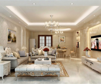 European Style A Living Room-ID:748790988