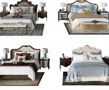 European Style Double Bed-ID:524909976