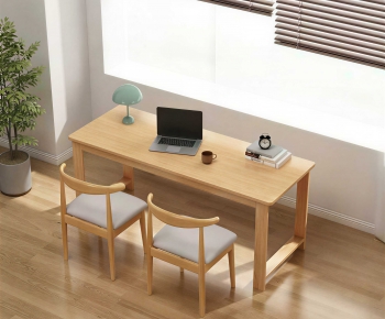 Modern Computer Desk And Chair-ID:537148951