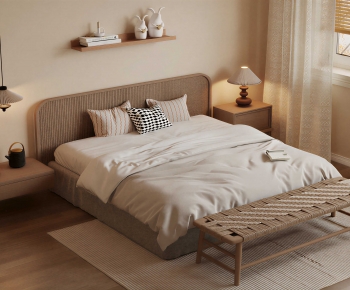 Modern Double Bed-ID:703075898