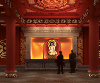 New Chinese Style Buddhist Temples-ID:382819893