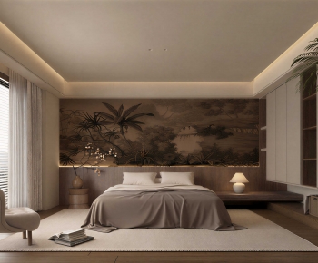 Wabi-sabi Style Bedroom-ID:282891991