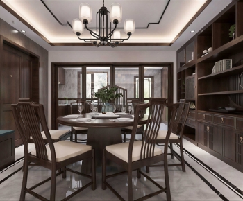 New Chinese Style Dining Room-ID:283870725