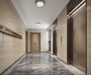 Modern Office Elevator Hall-ID:247240138