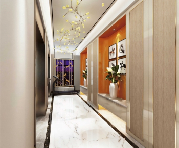 Modern Office Elevator Hall-ID:664895062