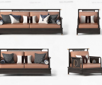 New Chinese Style A Sofa For Two-ID:971776966