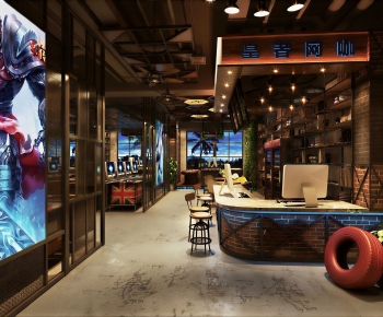 Industrial Style Internet Cafe-ID:160429545