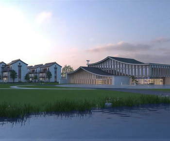 New Chinese Style Architecture Of Artistic Style-ID:110759795