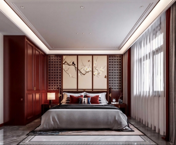 New Chinese Style Bedroom-ID:785372975