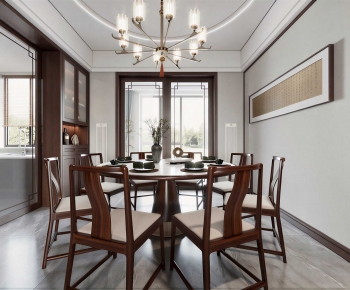 New Chinese Style Dining Room-ID:630072123