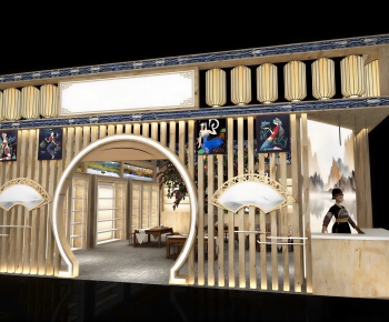 New Chinese Style Exhibition Hall-ID:610730642