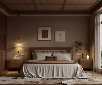 Japanese Style Bedroom-ID:611739224