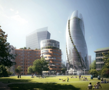 Modern Appearance Of Commercial Building-ID:746678112