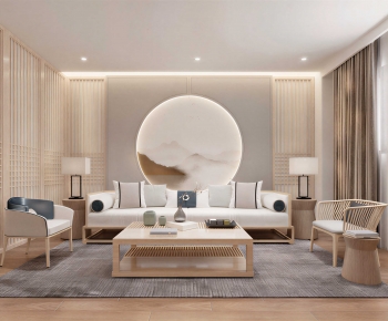 New Chinese Style A Living Room-ID:560511114