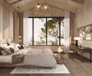 Wabi-sabi Style Bedroom-ID:406744008