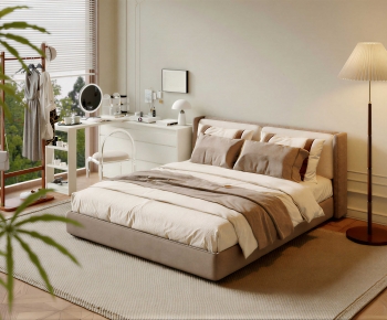Modern Double Bed-ID:796541934