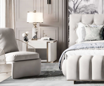 Modern Double Bed-ID:118799272