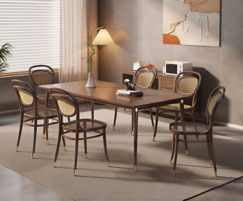 Modern Dining Table And Chairs-ID:371254923