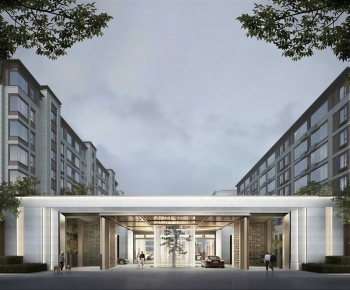 Modern Facade Element-ID:673800957