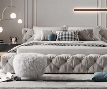 Modern Double Bed-ID:853122954