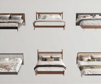 Modern Double Bed-ID:628647096