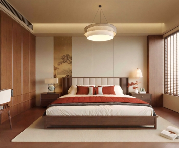 New Chinese Style Bedroom-ID:632222896