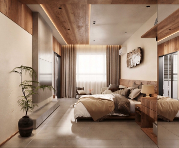 Wabi-sabi Style Bedroom-ID:436570622