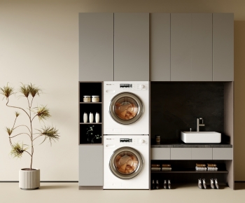 Modern Laundry Cabinet-ID:614319097