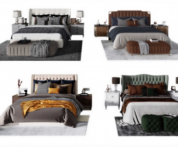 Modern Double Bed-ID:929795984