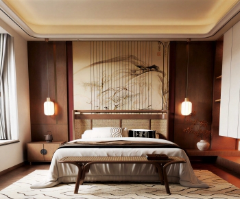New Chinese Style Bedroom-ID:578379634