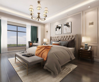 Simple European Style Bedroom-ID:902828933