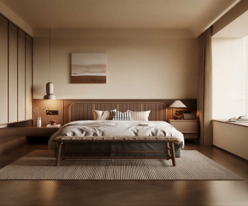 Wabi-sabi Style Bedroom-ID:719894894