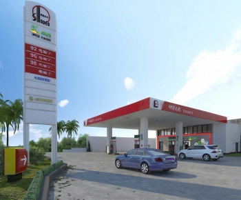 Modern Gas Station-ID:708106049
