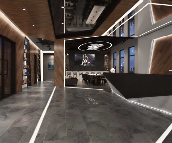 Modern Office Reception Desk-ID:750734097