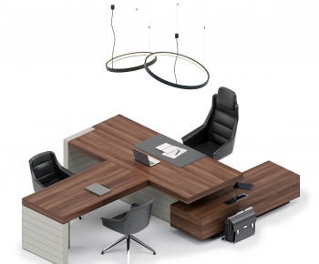 Modern Office Desk And Chair-ID:339984894