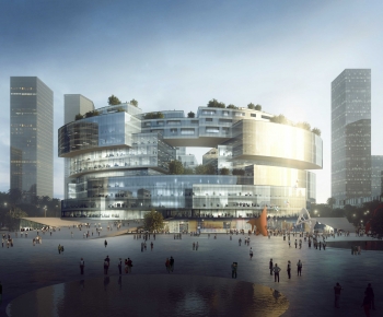Modern Appearance Of Commercial Building-ID:463910122