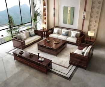 New Chinese Style Sofa Combination-ID:843430043
